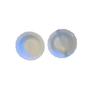 Farmhouse Ironstone Bowls (2) White Syracuse Decor Table scape